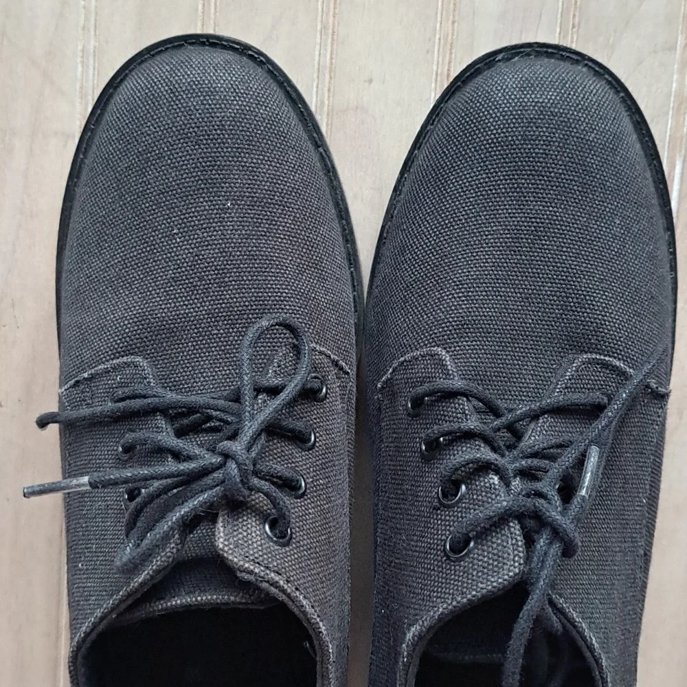 DIVIDED H&M Black Chunky Y2K Platform Lace-Up Edgy Trendy Bold Heel Shoes - Picture 4 of 13